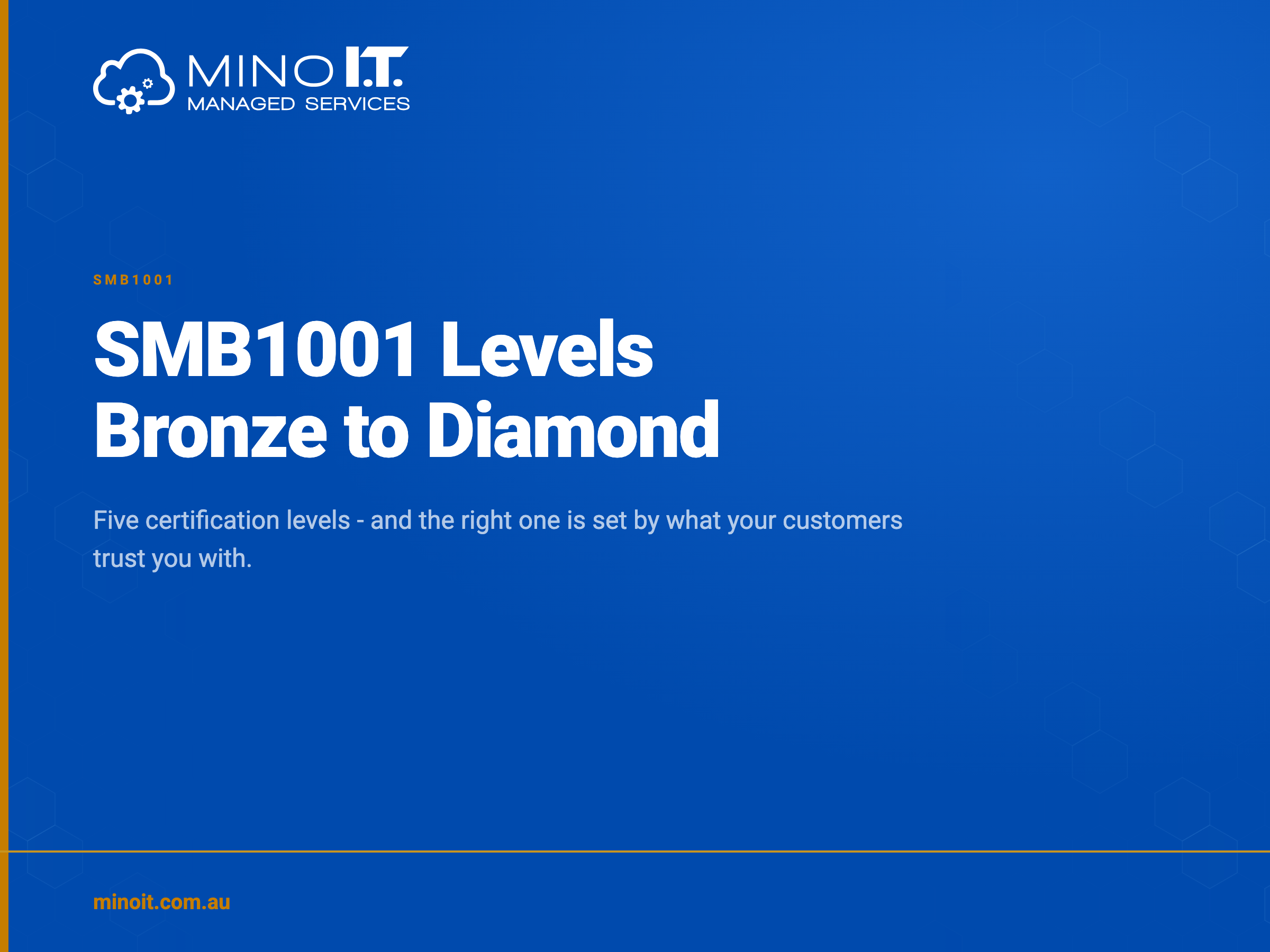SMB1001 levels explained - the five certification levels from Bronze to Diamond and how to choose the right one
